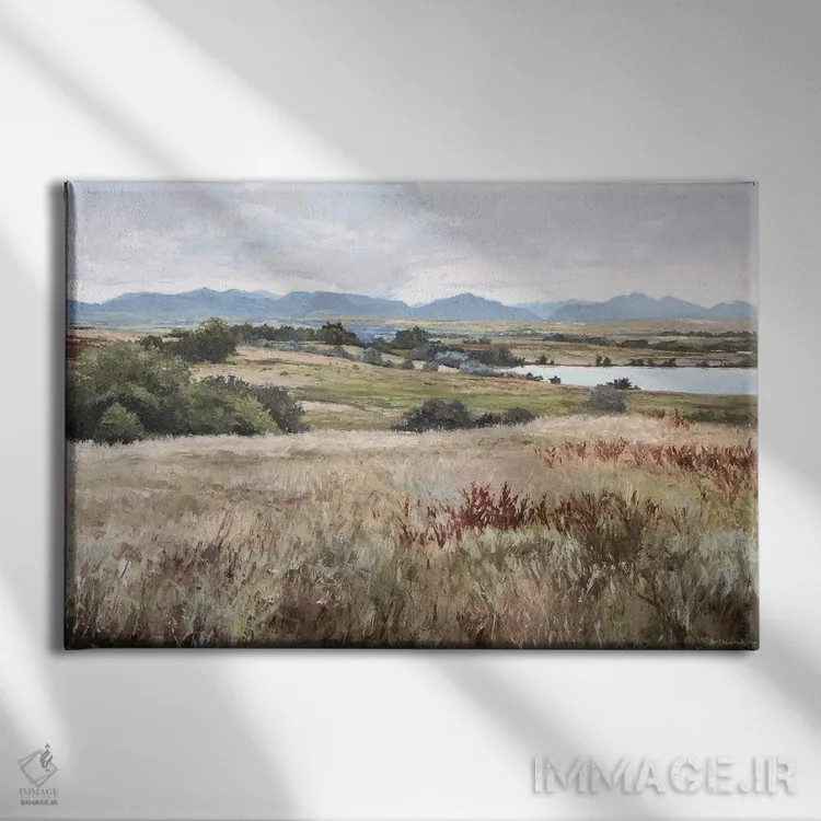 تابلو دریاچه استنلی (شماره ۱) اثر الکس اودنورالوف - نمای روبهرو روی دیوار