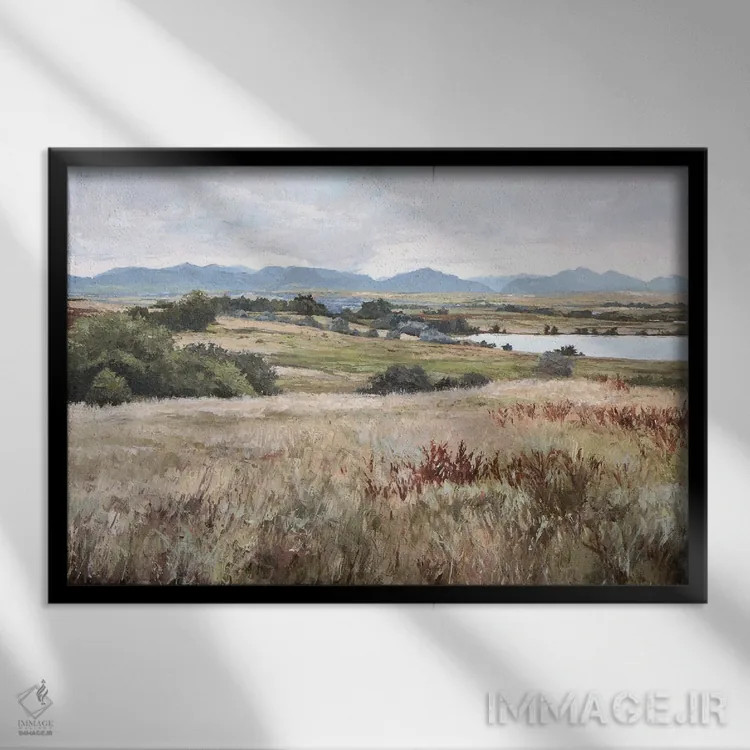 تابلو دریاچه استنلی (شماره ۱) اثر الکس اودنورالوف - نمای قابدار مشکی