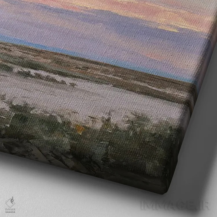 تابلو شامگاه خشک اثر الکس اودنورالوف - نمای نزدیک بافت بوم