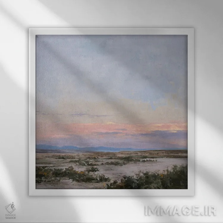 تابلو شامگاه خشک اثر الکس اودنورالوف - نمای قابدار سفید