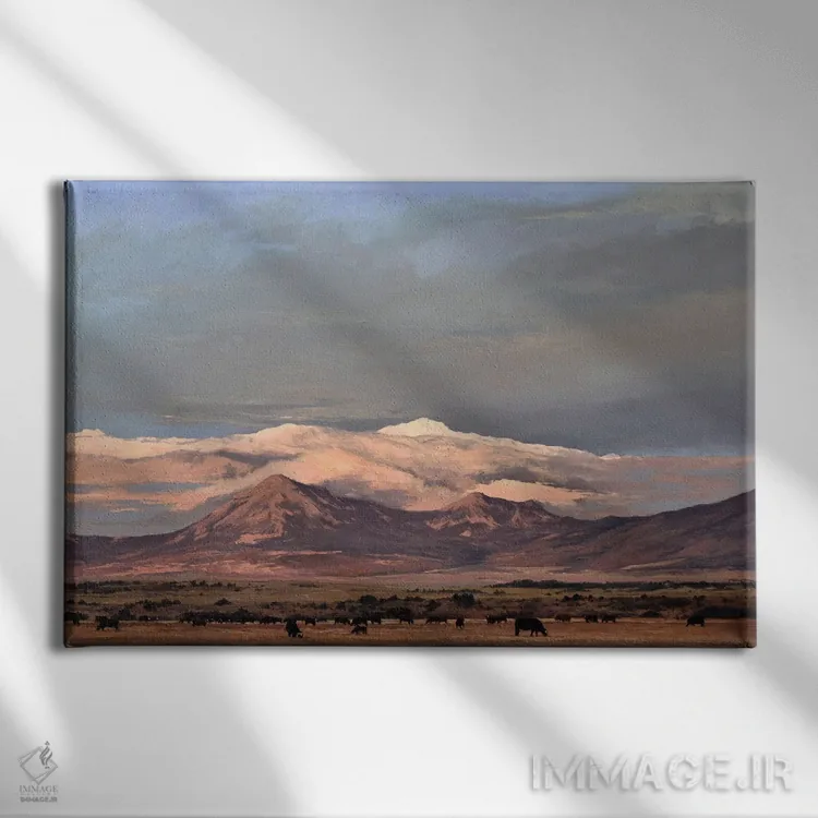 تابلو شامگاه لا وتا (نام محل) اثر الکس اودنورالوف - نمای روبهرو روی دیوار