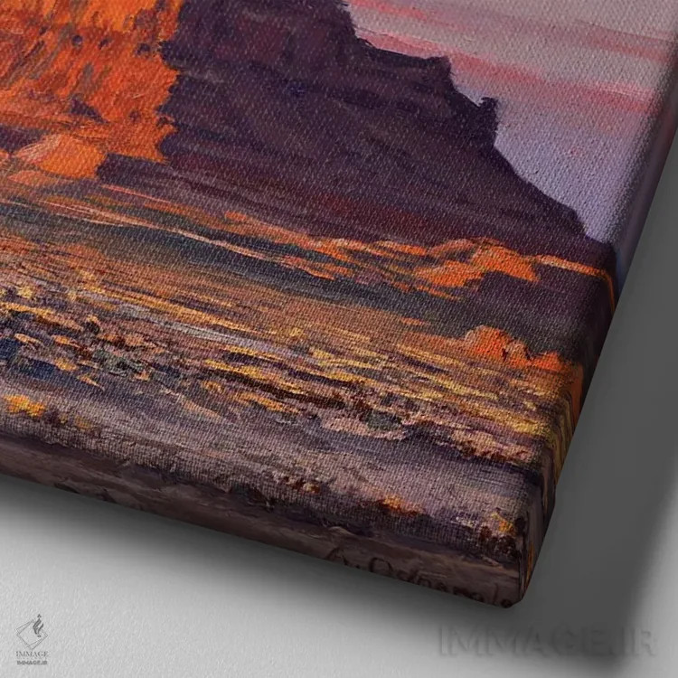 تابلو گرگومیش سونورا اثر الکس اودنورالوف - نمای نزدیک بافت بوم