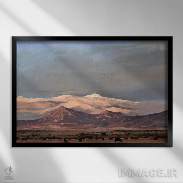 تابلو شامگاه لا وتا (نام محل) اثر الکس اودنورالوف - نمای قابدار مشکی
