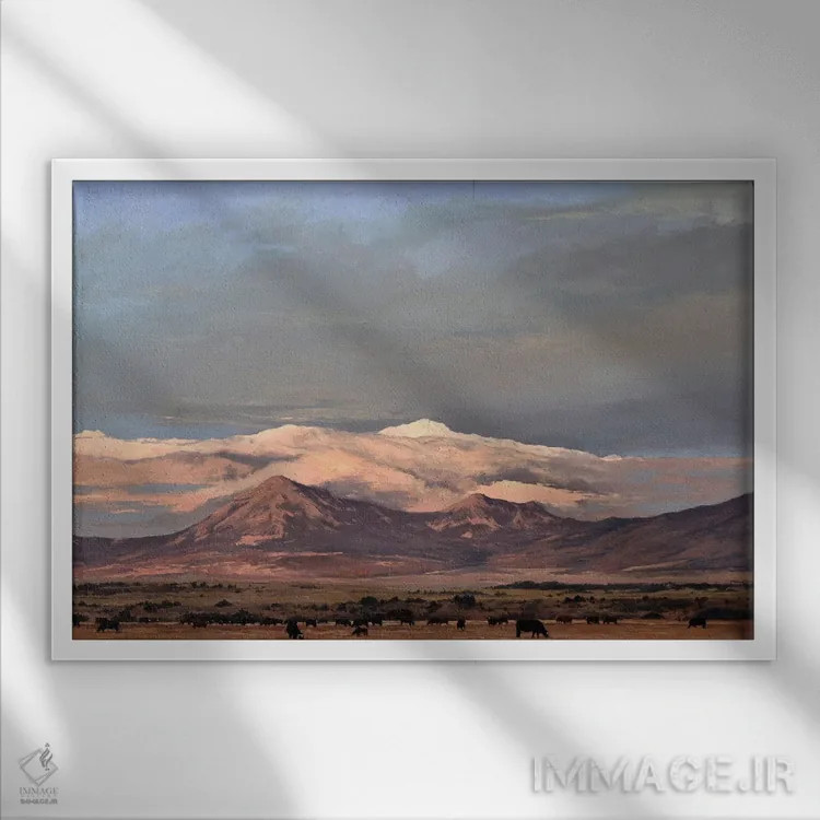 تابلو شامگاه لا وتا (نام محل) اثر الکس اودنورالوف - نمای قابدار سفید