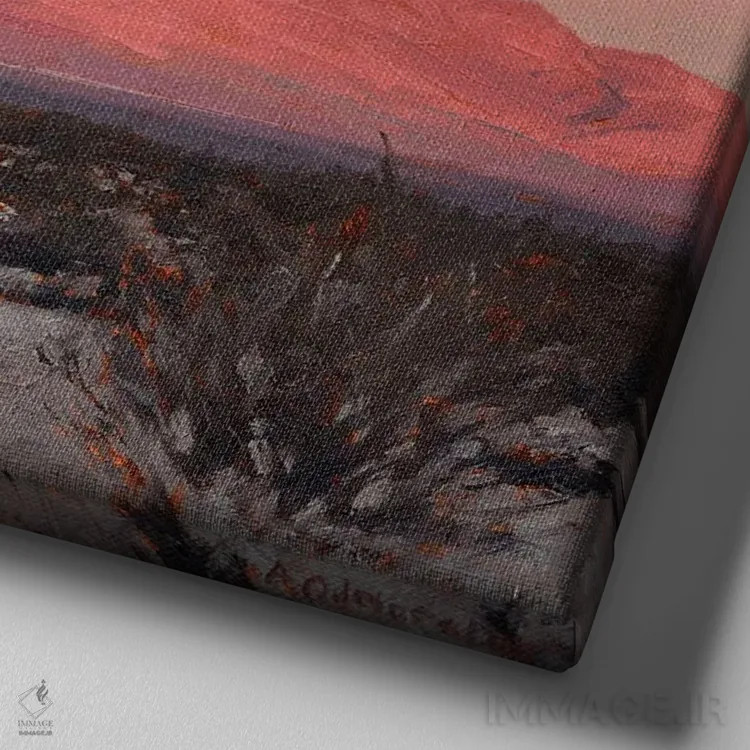 تابلو پوبهراه (سرگردان) اثر الکس اودنورالوف - نمای نزدیک بافت بوم