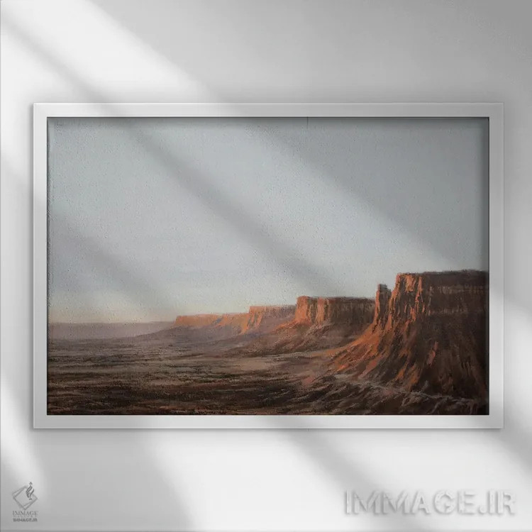 تابلو خور ایندیَن (نام جغرافیایی) اثر الکس اودنورالوف - نمای قابدار سفید