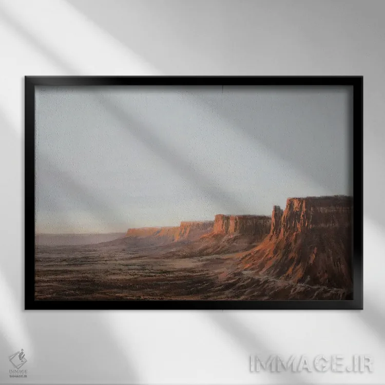 تابلو خور ایندیَن (نام جغرافیایی) اثر الکس اودنورالوف - نمای قابدار مشکی