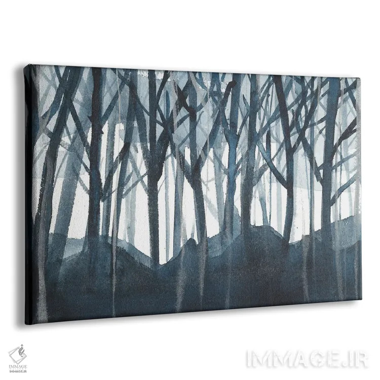 تابلو جنگل آبی اثر آنا اوز - نمای پرسپکتیو محصول