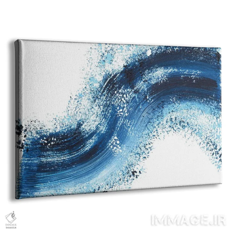 تابلو موج آبی V، منظرهٔ دریایی انتزاعی (شماره پنج) اثر آنا اوز - نمای پرسپکتیو محصول