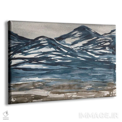 تابلو منظرهٔ کوهستانی آبی (آبرنگ) اثر آنا اوز - نمای پرسپکتیو محصول