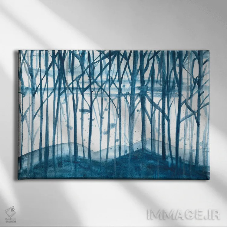 تابلو درختان زمستانی اثر آنا اوز - نمای روبهرو روی دیوار