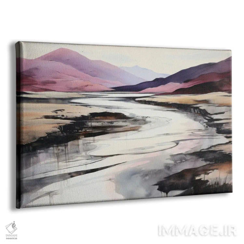 تابلو منظرهٔ رودخانه انتزاعی اثر آنا اوز - نمای پرسپکتیو محصول