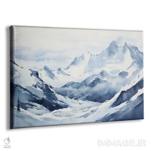 تابلو کوههای برفی آبی (منظرهٔ آبرنگ) II (شماره دو) اثر آنا اوز - نمای پرسپکتیو محصول