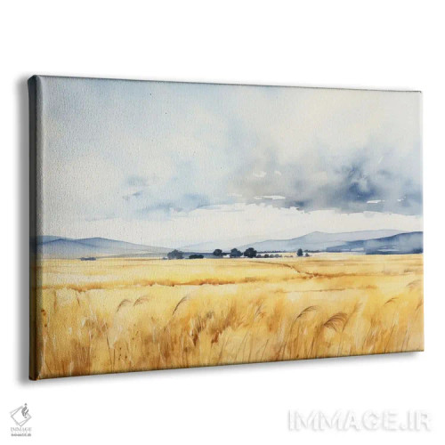 تابلو دشت تابستانی با ابرهای فرخورده اثر آنا اوز - نمای پرسپکتیو محصول