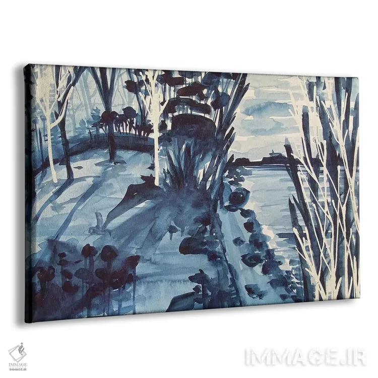 تابلو دریاچهٔ آبی (آبرنگ) اثر آنا اوز - نمای پرسپکتیو محصول