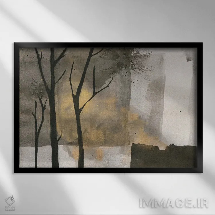 تابلو خواب طلایی اثر آنا اوز - نمای قابدار مشکی