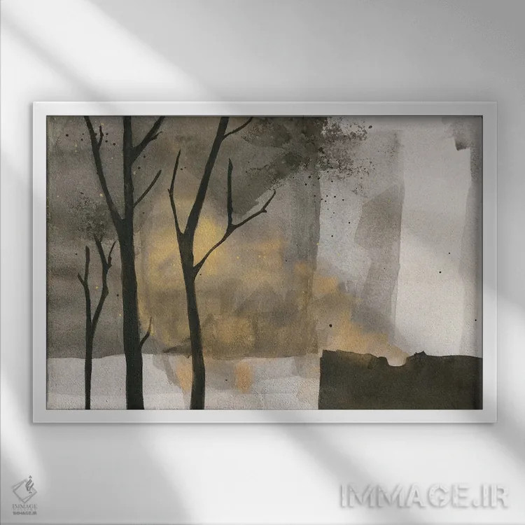 تابلو خواب طلایی اثر آنا اوز - نمای قابدار سفید