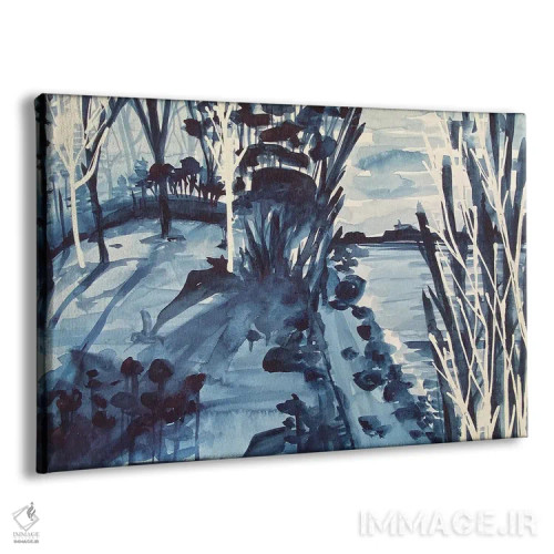 تابلو ساحل دریاچهٔ آبی اثر آنا اوز - نمای پرسپکتیو محصول