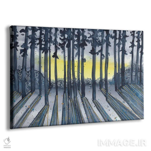 تابلو غروب آبی در جنگل اثر آنا اوز - نمای پرسپکتیو محصول