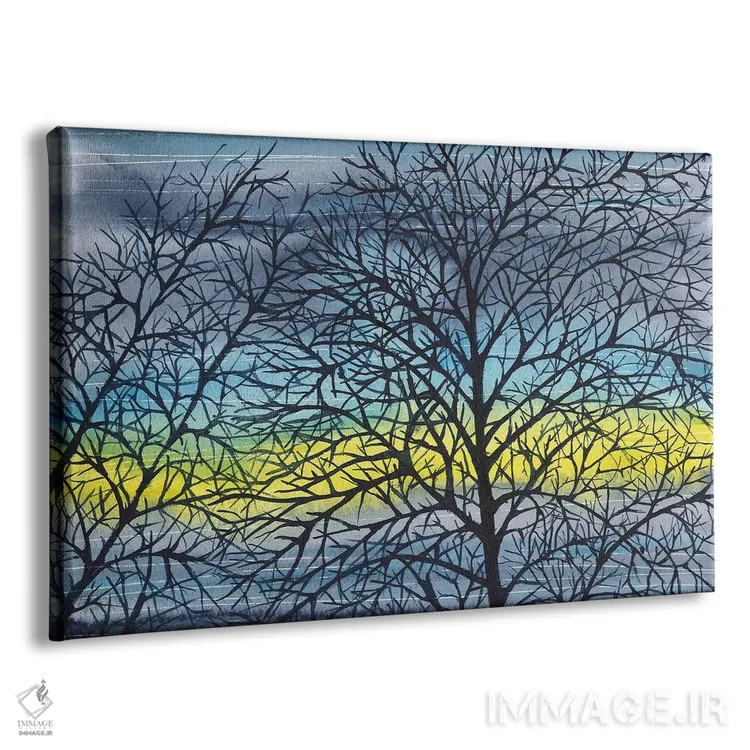 تابلو غروب روشن، منظره آبی اثر آنا اوز - نمای پرسپکتیو محصول