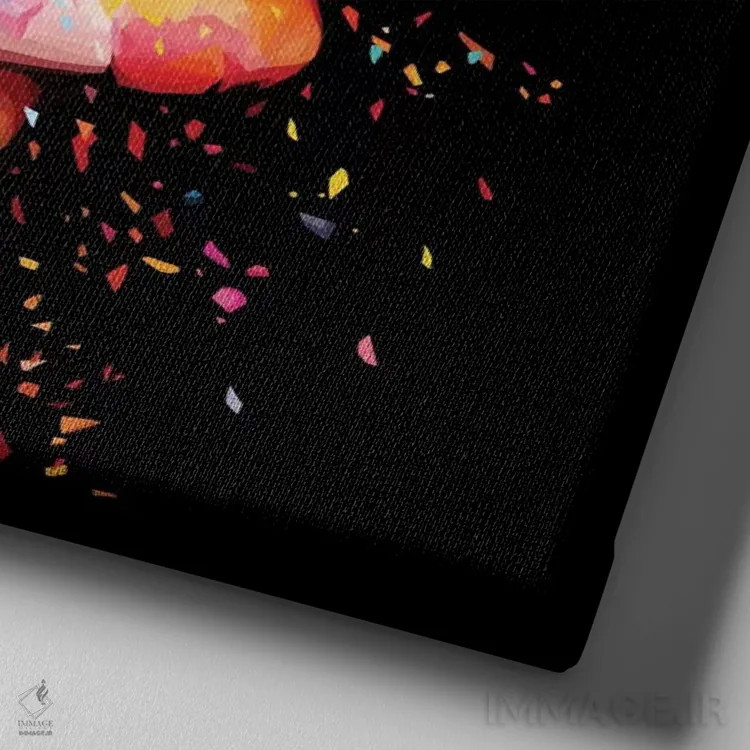 تابلو همزیستی اثر آلساندرو پوتاسو - نمای نزدیک بافت بوم