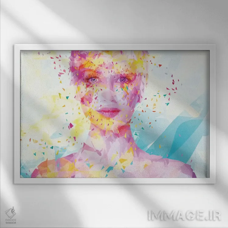 تابلو فیروزهای اثر آلساندرو پوتاسو - نمای قابدار سفید