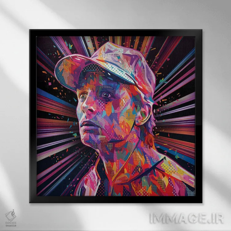 تابلو مارتی پاپ (نام خاص/سبک هنری) اثر آلساندرو پوتاسو - نمای قابدار مشکی