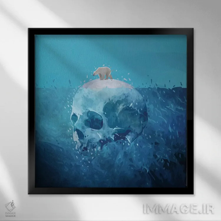 تابلو صلح سبز (سازمان یا مفهوم) اثر آلساندرو پوتاسو - نمای قابدار مشکی