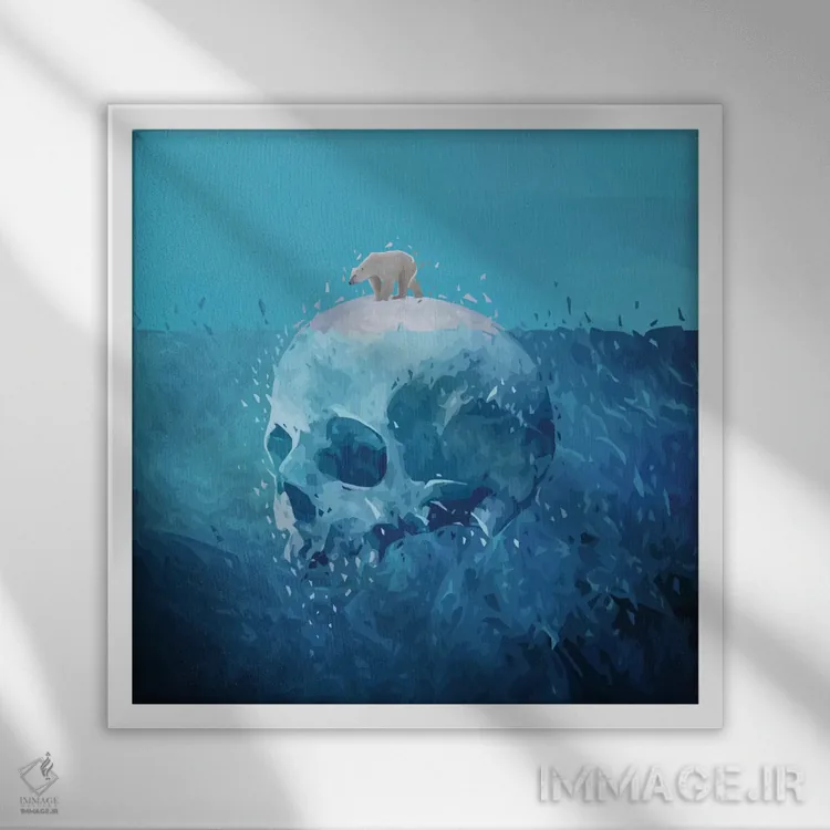 تابلو صلح سبز (سازمان یا مفهوم) اثر آلساندرو پوتاسو - نمای قابدار سفید