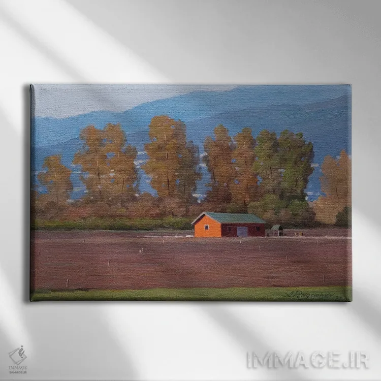 تابلو صبح آرام اثر آندری پینگاچف - نمای روبهرو روی دیوار