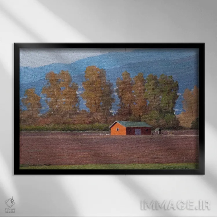 تابلو صبح آرام اثر آندری پینگاچف - نمای قابدار مشکی