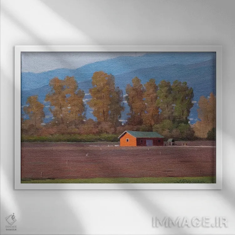 تابلو صبح آرام اثر آندری پینگاچف - نمای قابدار سفید