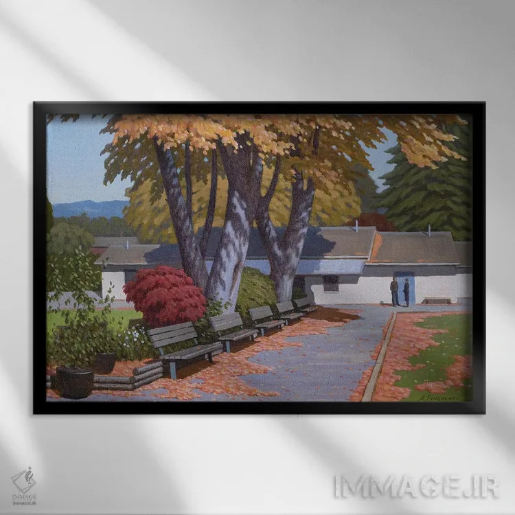 تابلو پاییز اثر آندری پینگاچف - نمای قابدار مشکی