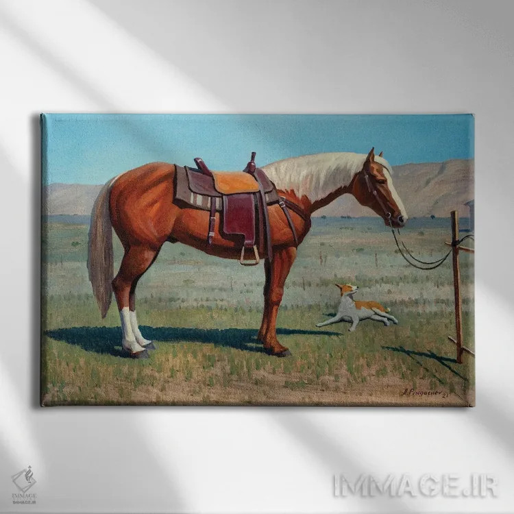 تابلو دوستان اثر آندری پینگاچف - نمای روبهرو روی دیوار
