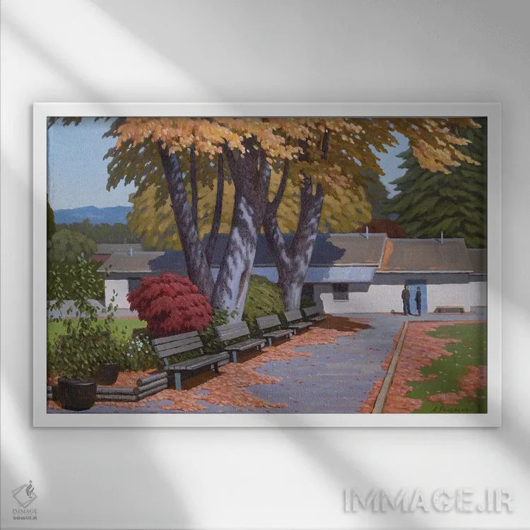 تابلو پاییز اثر آندری پینگاچف - نمای قابدار سفید