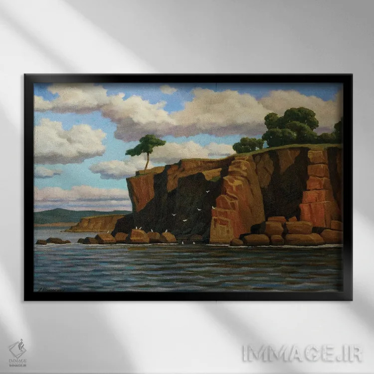 تابلو کلنی پرندگان اثر آندری پینگاچف - نمای قابدار مشکی