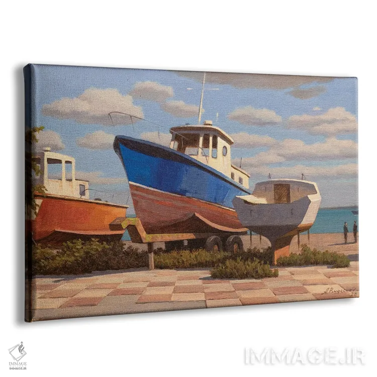 تابلو اسکله قدیمی اثر آندری پینگاچف - نمای پرسپکتیو محصول