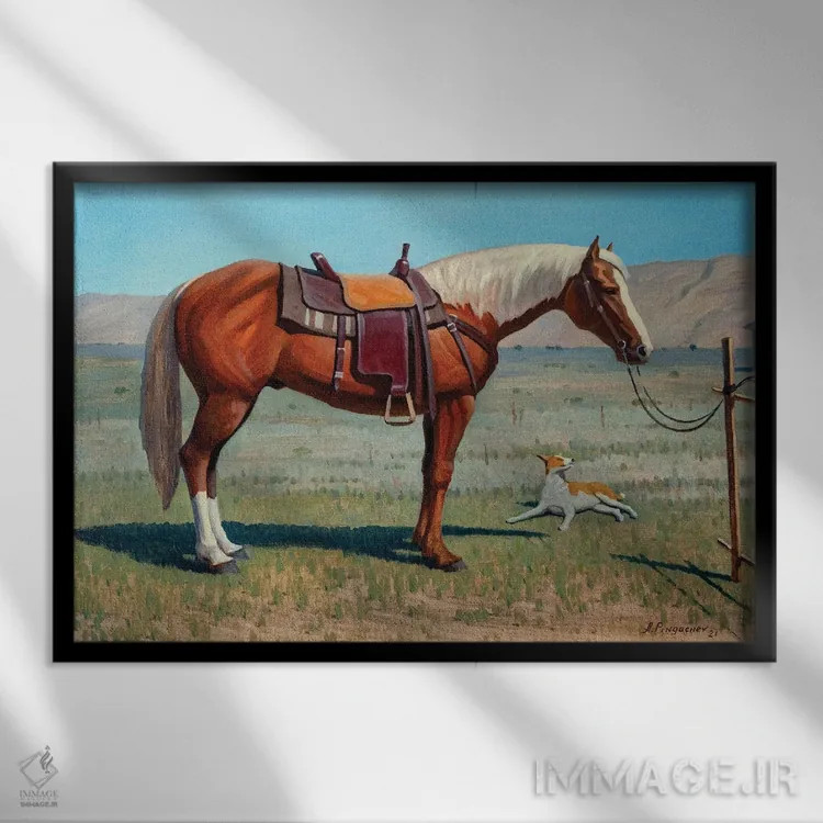 تابلو دوستان اثر آندری پینگاچف - نمای قابدار مشکی