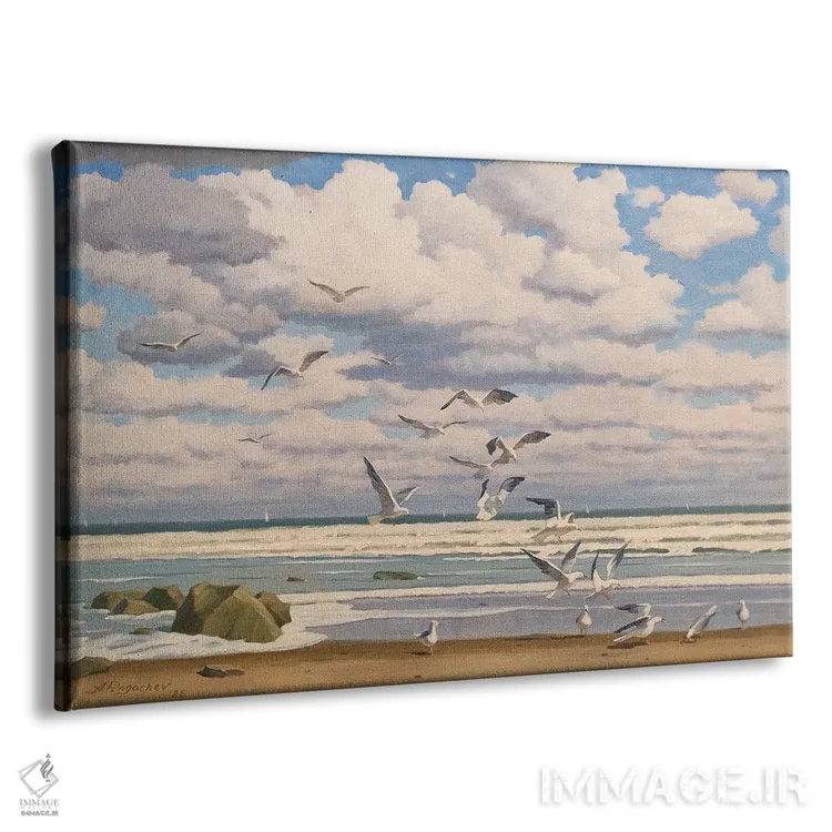 تابلو مرغان دریایی اثر آندری پینگاچف - نمای پرسپکتیو محصول