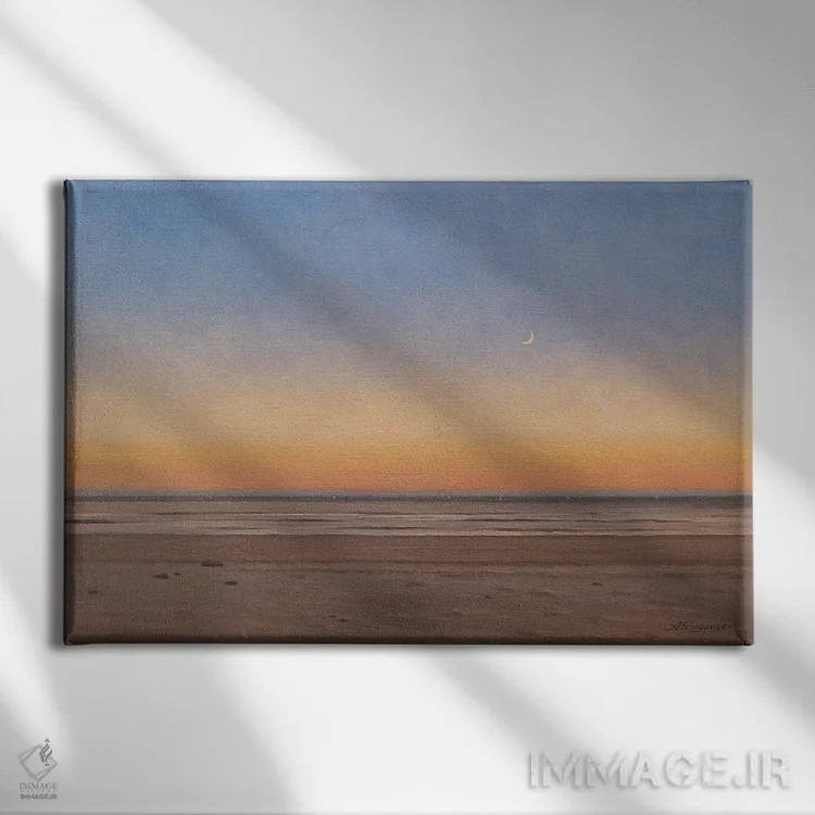 تابلو ماه هنگام صبح اثر آندری پینگاچف - نمای روبهرو روی دیوار