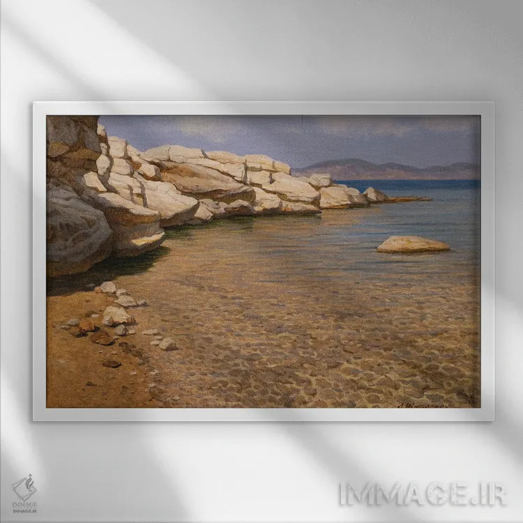 تابلو روز آفتابی اثر آندری پینگاچف - نمای قابدار سفید