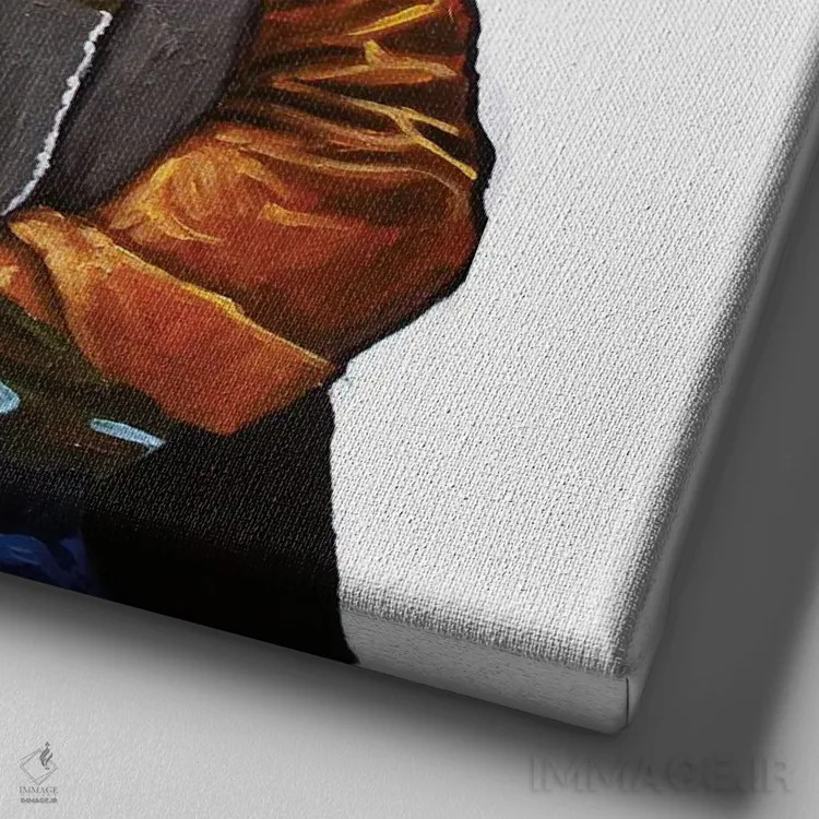 تابلو اولین - زمستان اثر آلو پروسپر - نمای نزدیک بافت بوم