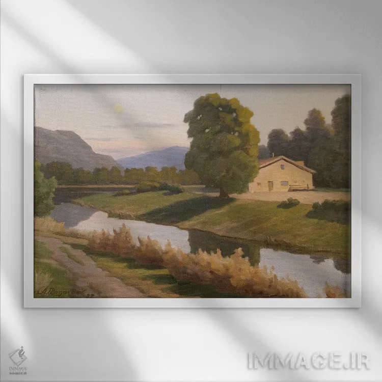 تابلو صبح اثر آندری پینگاچف - نمای قابدار سفید