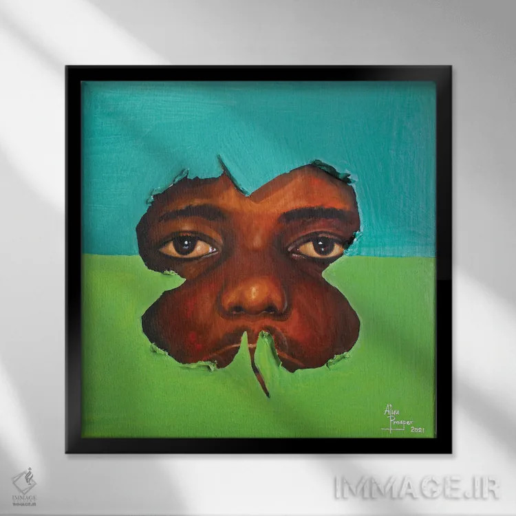 تابلو ناشناخته اثر آلو پروسپر - نمای قابدار مشکی