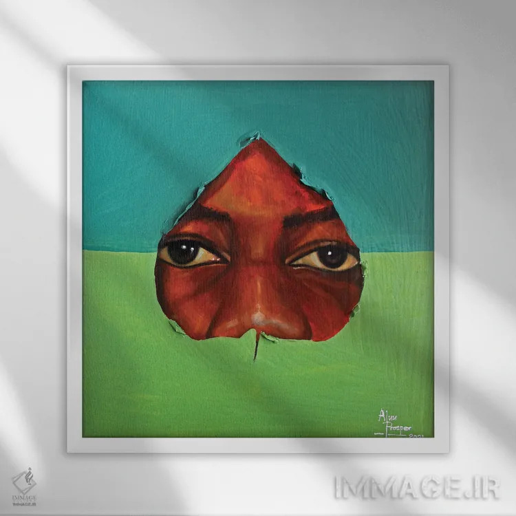 تابلو قلب اثر آلو پروسپر - نمای قابدار سفید