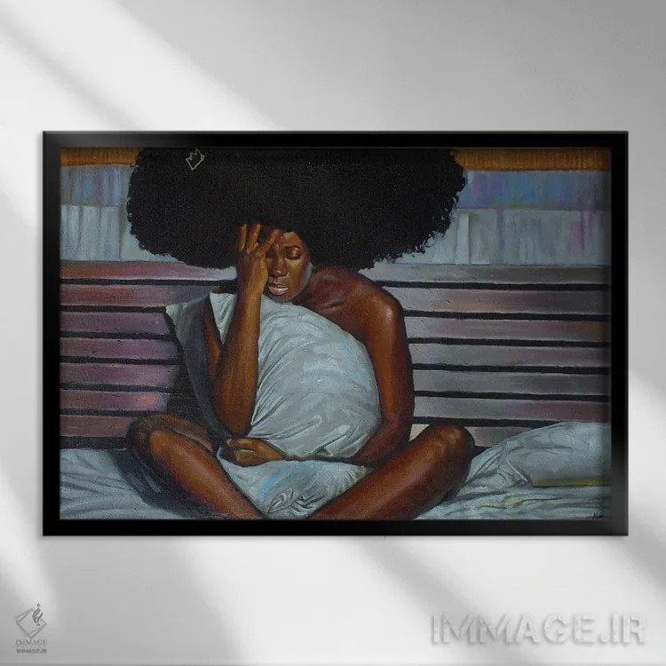 تابلو سلامتی من و من اثر آلو پروسپر - نمای قابدار مشکی