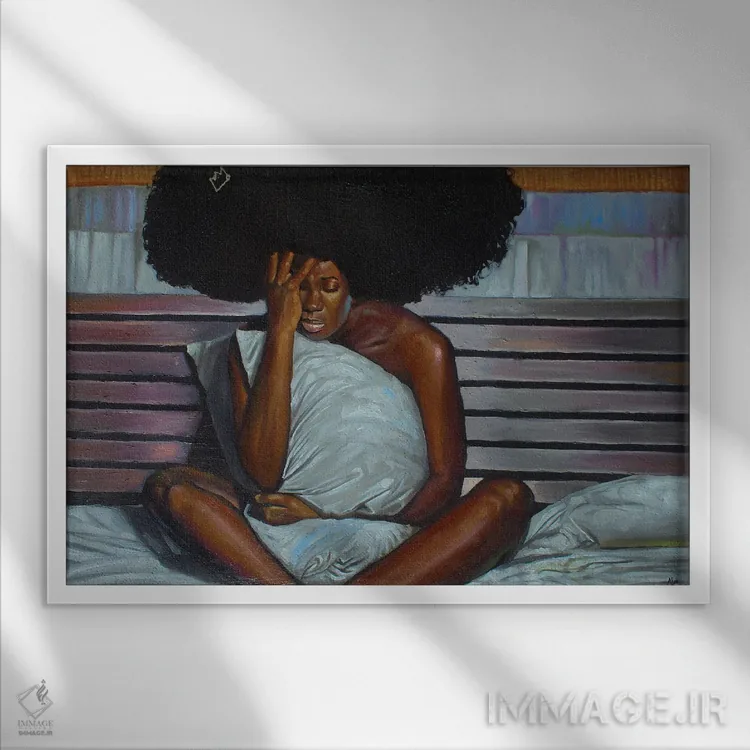 تابلو سلامتی من و من اثر آلو پروسپر - نمای قابدار سفید