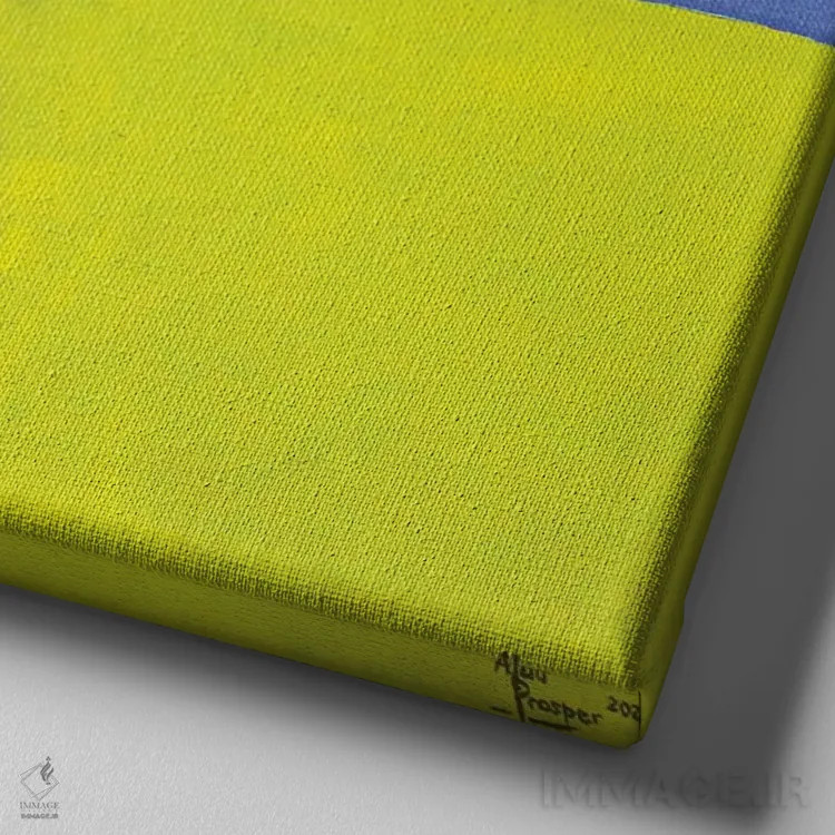 تابلو کمپوزیسیون شماره سه اثر آلو پروسپر - نمای نزدیک بافت بوم