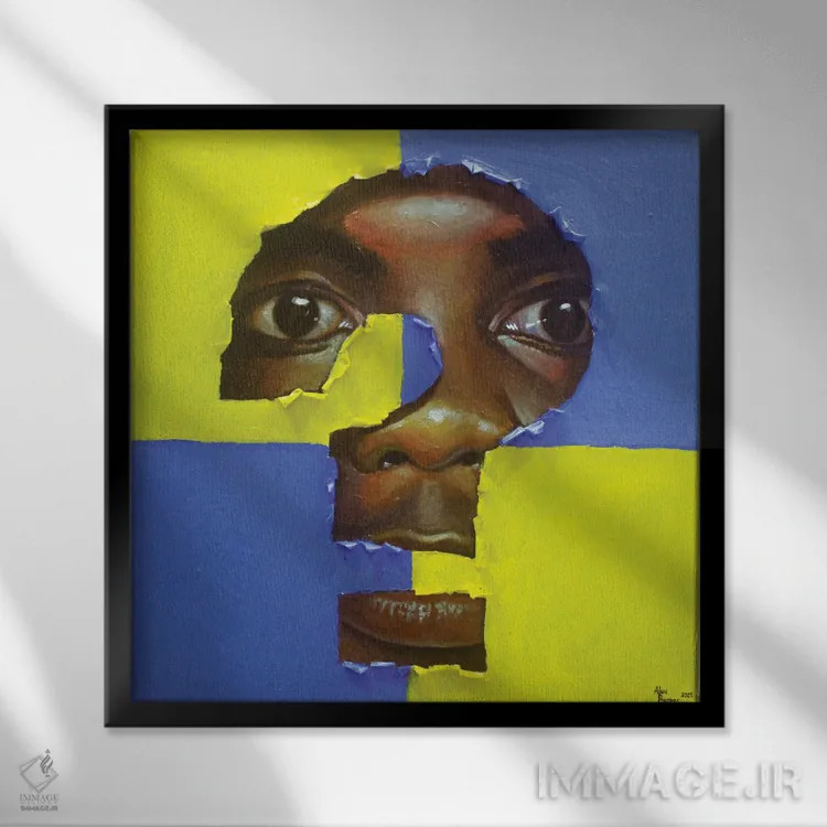 تابلو کمپوزیسیون شماره سه اثر آلو پروسپر - نمای قابدار مشکی