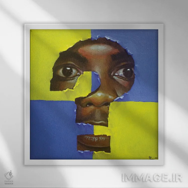 تابلو کمپوزیسیون شماره سه اثر آلو پروسپر - نمای قابدار سفید